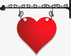 Transparent Hanging Hearts Png Hanging Heart Png