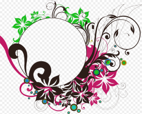Floral Round Frame Png Photo Circle Design