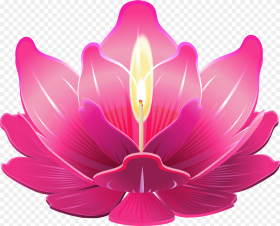 With Candle Clip Art Lotus Flower Diwali Hd