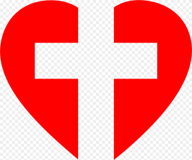 Heart Cross Clip Arts White Cross in Red
