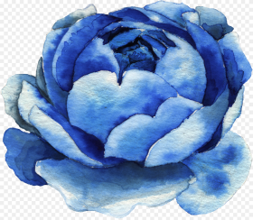 Transparent Watercolor Clipart Png Blue Watercolor Flower Clipart