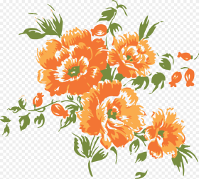 Flower Orange Blossom Clip Art Orange Flower Clipart