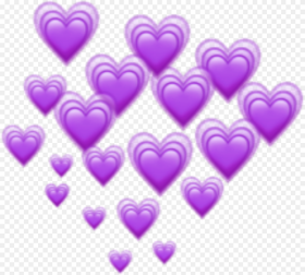 Transparent Purple Heart Medal Png Blue Heart Emojis
