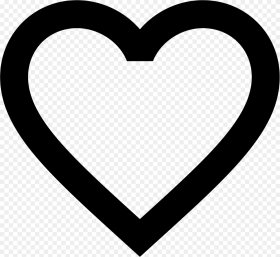 Transparent Coeur Png Heart Clipart Black and White