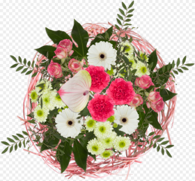 Clip Art Floral Display Flower Vase Top View