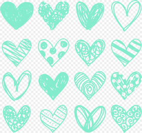 Png Black and White Hearts