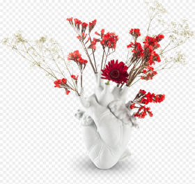 Love Bloom Heart Shaped Vase Seletti Heart Vase