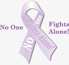No One Fights Alone Cancer Ribbon Hd Png