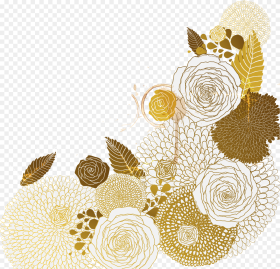 Vector Euclidean Flower Pattern Golden Free Hd Image