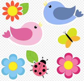 Thumb Image Birds and Flowers Clipart Hd Png