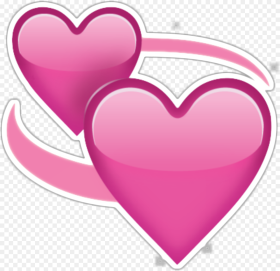 Two Pink Hearts Emoji Png Transparent Clipart Image