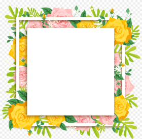 Beautiful Summer Flower Decoration Euclidean Vector Picture Frame
