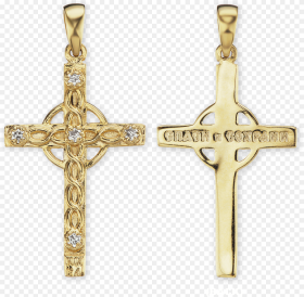 K Gold Celtic Cross Pendant With Diamonds Cross