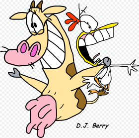 Cow and Chicken Cartoon Hd Png Download