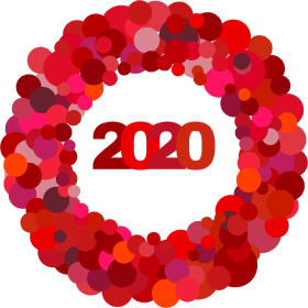 new year  png red circle heart clipart