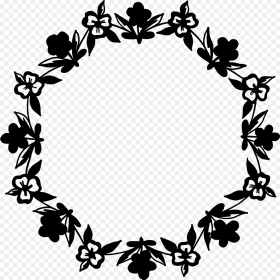 Circle of Flowers Vector Png