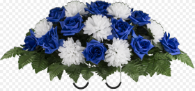 Blue Rose and White Mum Blue Flower Bouquet