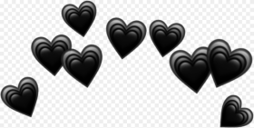 Heart Hearts Crown Black Tumblr Emoji Png Heart
