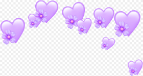 Heart Hearts Crown Emoji Tumblr Purple Heart Crown