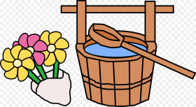 Bucket and Flowers Flower Bouquet Hd Png