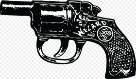 Free Clipart of a Pistol Gun Vintage Png