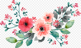 Flower Painted Rose Wedding Vine Hand Watercolor Clipart
