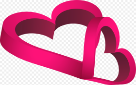Two Pink Hearts Png Clip Art Image Two