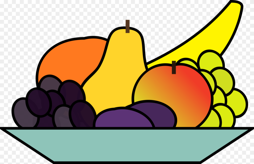 Food Clipart Transparent Background Healthy Free Fruit Plate