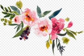 Painting Flower Bouquet Clip Art Leaves Transprent Watercolor