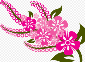 Colorful Flowers Vector Png