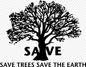 Save Tree Png Clipart Black and White Pictures