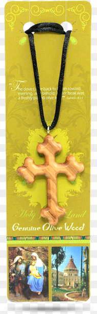 Decorative Cross Olive Wood Catholic Pendant Necklace Cross
