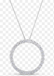 Roberto Coin Circle Pendant With Diamonds Diamond Pendant