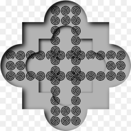 Spiral Cross Design Svg Clip Arts Cross Hd