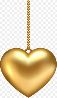 Free Png Download Hanging Golden Heart Png Images