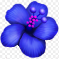 Blueflower Emoji Emojisticker Hawaiian Blue Violet Flower Emoji