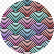 Concentric Circle Pattern Round Mousepad Png