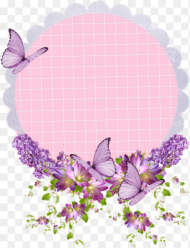 Frame Circle Tumblr Nature Aesthetic Flower Butterfly Frame