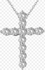 Crt Diamond Cross Necklace Png HD
