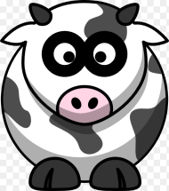 Brown and White Cartoon Cow Svg Clip Arts