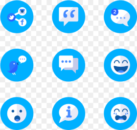 Essential Set Vector Icon Blue Png