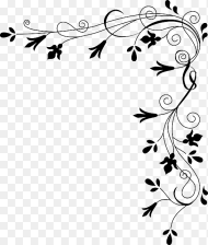 Black and White Border Flowers Clipart Hd Png