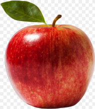 Red Round Apple With Leaves Png Apple Fruit