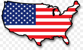 Usa Clipart Map American American Flag in The