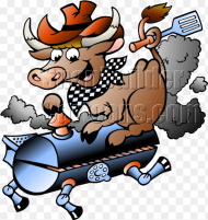 Bbq Grill Cow Holding a Spatula Bbq Pig