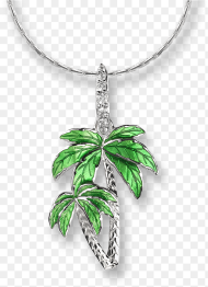Palm Tree Necklace Green Hd Png Download