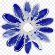 Ftesticker Flower Watercolor Blue Artistic Hubcap Png HD