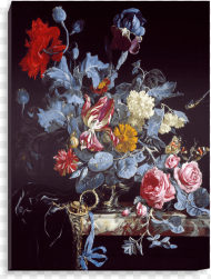 Vase of Flowers With a Watch Hd Png 