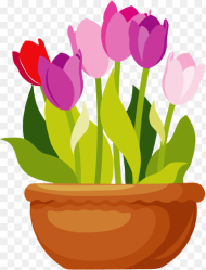 Clipart Flower Pot Clip Free Library Picture Flower