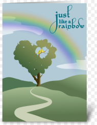 Rainbow and Heart Tree Graphic Design Hd Png